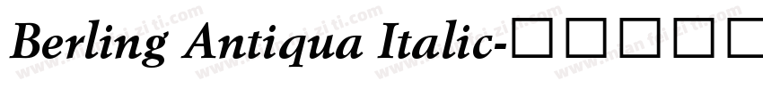Berling Antiqua Italic字体转换